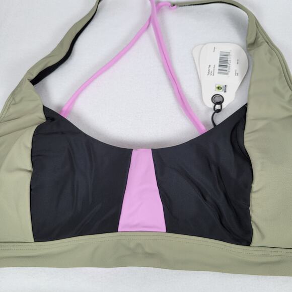 Prana Womens Tulum Adjustable Backless Bikini Swimsuit Top Size Large Green - Picture 2 of 8